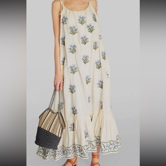 NWT Agua by Agua Bendita Chan Chan Celeste Dress - Picture 2 of 6